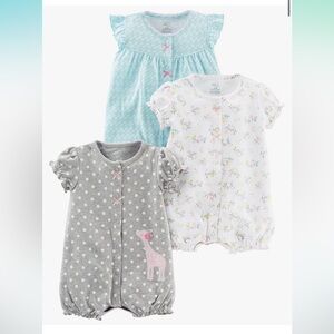 Simple Joys by Carter's baby-girls 3-pack Snap-up Rompers